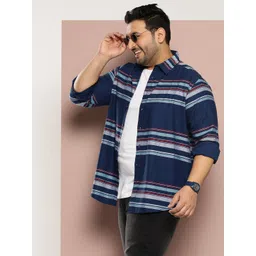 Sztori Men Horizontal Striped Cotton Casual Shirt-picture-41