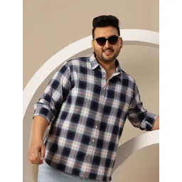 Sztori Men Plus Size Checked Casual Shirt-picture-12