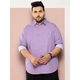 Sztori Men Plus Size Classic Striped Pure Cotton Casual Shirt-picture-39