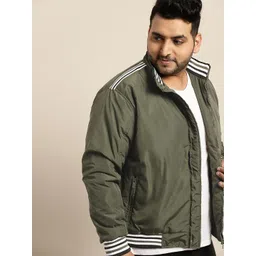 Sztori Men Plus Size Green Bomber Jacket-picture-29