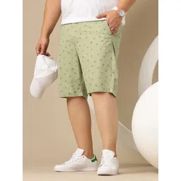 Sztori Men Plus Size Pure Cotton Geometric Printed Chino Shorts-picture-13