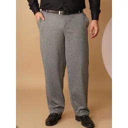 Sztori Men Plus Size Relaxed Straight Leg Mid-Rise Flat-Front Formal Trousers-picture-35