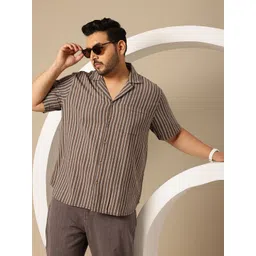 Sztori Men Plus Size Striped Casual Shirt-picture-32