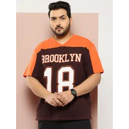 Sztori Men Plus Size Typography Colourblocked Pure Cotton T-shirt-picture-30