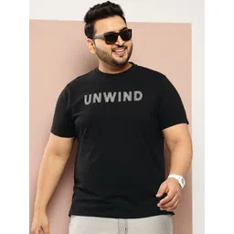 Sztori Men Plus Size Typography Printed Pure Cotton Bio Finish T-shirt-picture-38