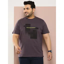 Sztori Men Plus Size Typography Printed Relaxed Fit T-shirt-picture-14