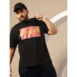 Sztori Men Printed Drop-Shoulder Sleeves Pure Cotton T-shirt-picture-41