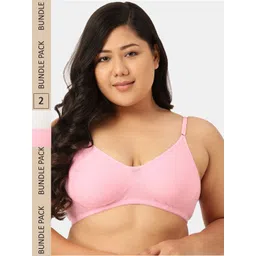 Sztori Pack of 2 Cotton Seamless Non-Padded Bra SZ-P-COOL-WHT-PK-2-picture-18