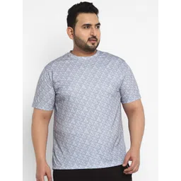 Sztori Plus Size Active Wear Geometric Printed T-shirt-picture-40