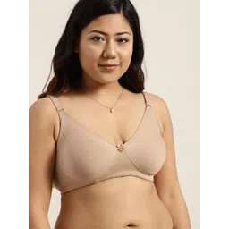 Sztori Plus Size Beige Solid Non-Wired Non Padded Everyday Bra SZ-BRA-708B-picture-26