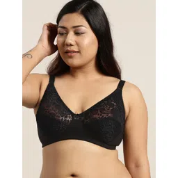 Sztori Plus Size Black Lace Non-Wired Non Padded Everyday Bra SZ-BRA-704A-picture-32