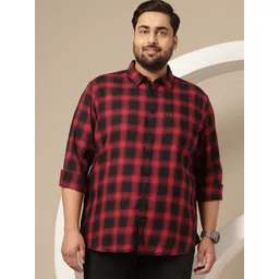 Sztori Plus Size Buffalo Checks Pure Cotton Shirt-picture-29