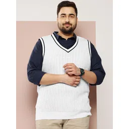Sztori Plus Size Cable Knit Sweater Vest-picture-16