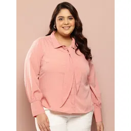Sztori Plus Size Casual Shirt With Tie-Up Detail-picture-29