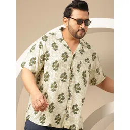 Sztori Plus Size Classic Floral Printed Casual Shirt-picture-36