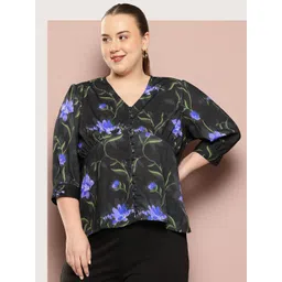 Sztori Plus Size Floral Print Empire Top-picture-11