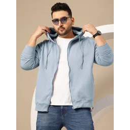 Sztori Plus Size Hooded Front-Open Fleece Sweatshirt-picture-20