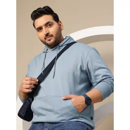 Sztori Plus Size Hooded Sweatshirt with Inner Fleece-picture-23