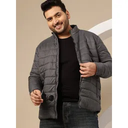 Sztori Plus Size Mock Collar Padded Jacket-picture-29