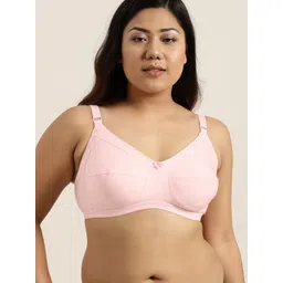 Sztori Plus Size Pink Solid Non-Wired Non Padded Everyday Bra SZ-BRA-703E-picture-35