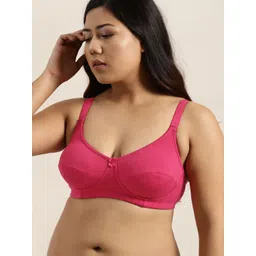 Sztori Plus Size Pink Solid Non-Wired Non Padded Everyday Bra SZ-BRA-709G-picture-23