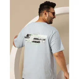 Sztori Plus Size Printed Drop-Shoulder Sleeves Pure Cotton T-shirt-picture-40