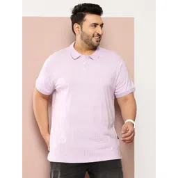 Sztori Plus Size Printed Polo Collar Pure Cotton T-shirt-picture-17