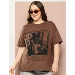 Sztori Plus Size Printed Pure Cotton T-shirt-picture-17