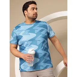 Sztori Plus Size Printed Reflective Detail T-shirt-picture-29
