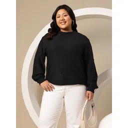 Sztori Plus Size Pullover with Studded Detail-picture-25