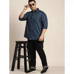 Sztori Plus Size Pure Cotton Printed Casual Shirt-picture-37