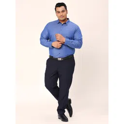 Sztori Plus Size Relaxed Fit Pure Cotton Chambray Weave Formal Shirt-picture-18