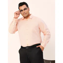 Sztori Plus Size Relaxed Fit Self Design Textured Pure Cotton Formal Shirt-picture-17