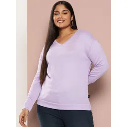Sztori Plus Size V-Neck Pullover-picture-37