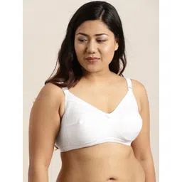 Sztori Plus Size White Solid Non-Wired Non Padded Everyday Bra SZ-BRA-703D-picture-27