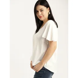 Sztori Plus Size Women White Solid Top-picture-33