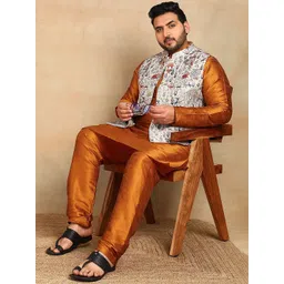 Sztori Printed Brocade Nehru Jackets-picture-21