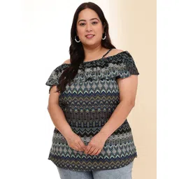 Sztori Women Plus Size Printed Off-Shoulder Top-picture-18
