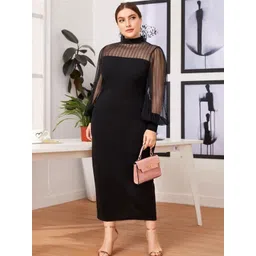 Sztori Women Plus Size Round Neck Long Sleeves Bodycon Dress-picture-17