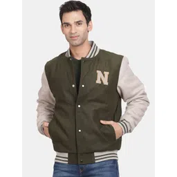 t-base Colourblocked Stand Collar Long Sleeve Insulator Varsity Jacket-picture-38