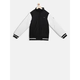 t-base Kids Black Colourblocked Reversible Bomber-picture-20