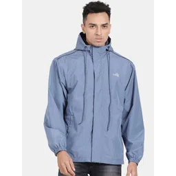 t-base Men Blue Windcheater and Water Resistant Tailored Jacket-picture-20