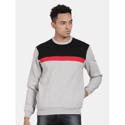 t-base Men Colourblocked Sweatshirt-picture-29
