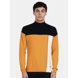 t-base Men Cotton Colourblocked Pullover-picture-18
