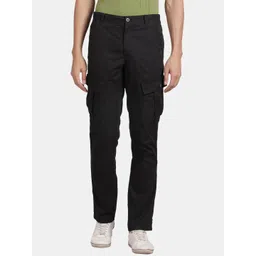 t-base Men Mid Rise Pure Cotton Cargos Trousers-picture-30