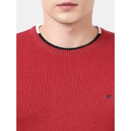 t-base Men Red Cotton Pullover Sweater image 3