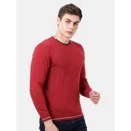 t-base Men Red Cotton Pullover Sweater image 4