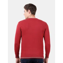 t-base Men Red Cotton Pullover Sweater image 2