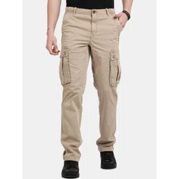 t-base Men Regular Fit Mid-Rise Cargos Trousers-picture-39