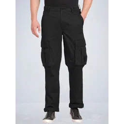 t-base Men Solid Regular Fit Cargos Trousers-picture-46
